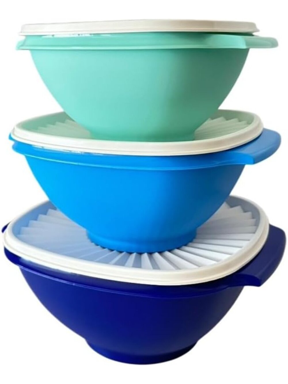 Vintage Food Storage Container Bowl Set - 3 Piece Ocean Breeze, Airtight